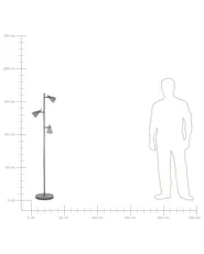 Floor Lamp MISTAGO Adjustable Concrete Grey_860713
