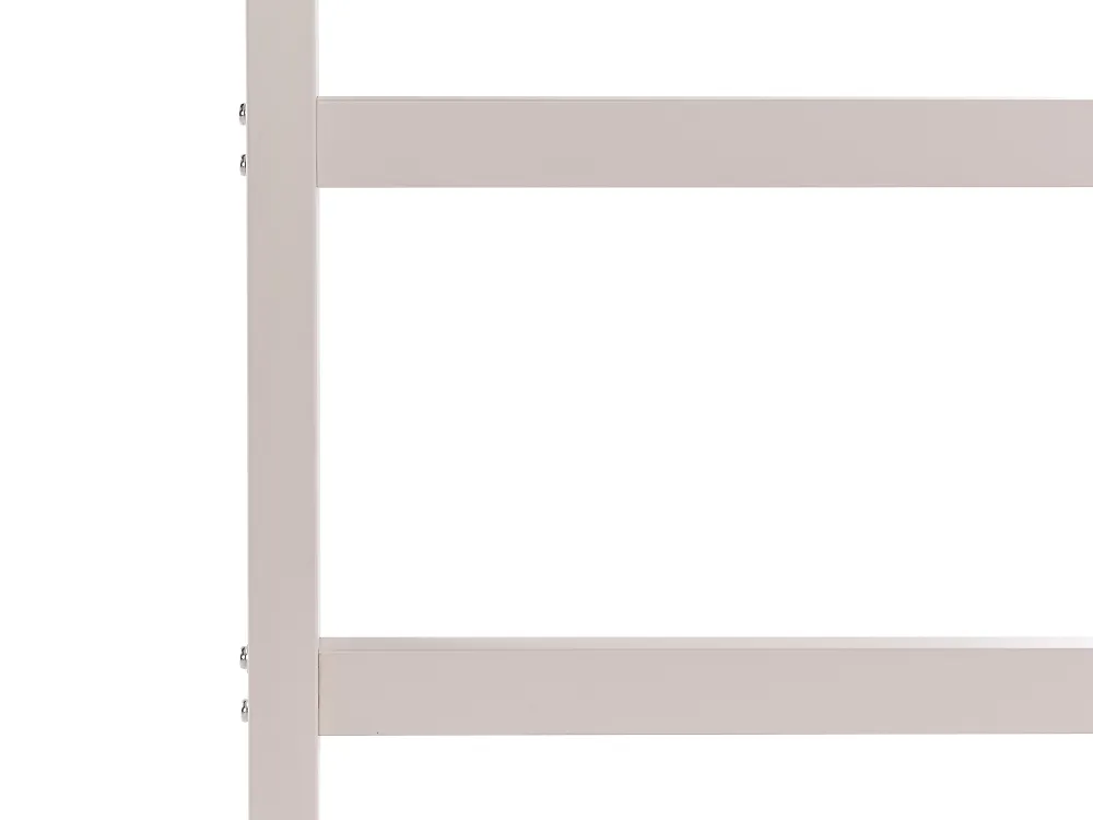 Four Poster Bed Metal LESTARDS 160 x 200 cm (EU King Size) Light Beige_1165316