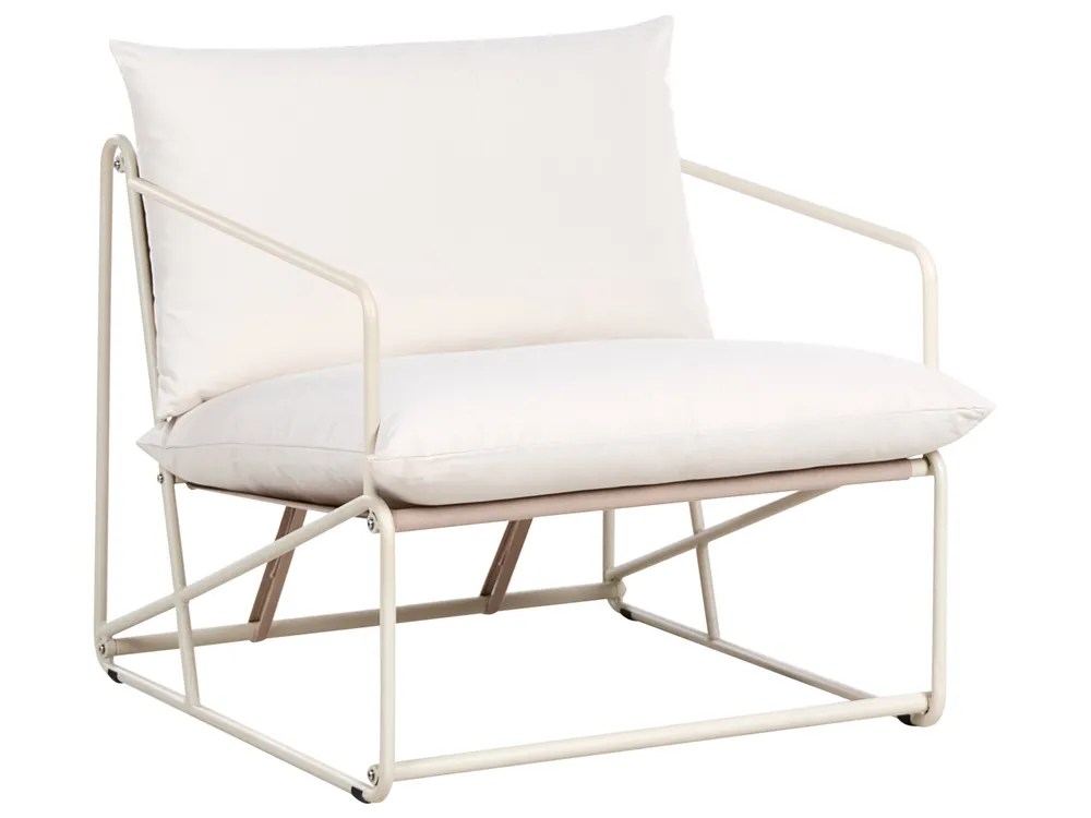 Set di divani da giardino 3 posti PONTE Metallo Beige chiaro_1013353