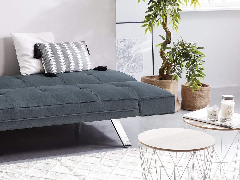 Sofa Bed 3 Seater BRISTOL Fabric Dark Blue_742942