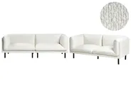 Living Room Set 5 Seater VORGOD Boucle Off-White_996280