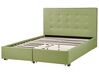 Bed met opbergruimte stof groen 140 x 200 cm LA ROCHELLE_832959