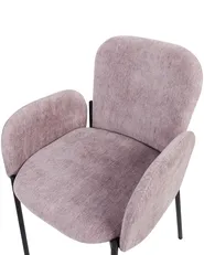 Set of 2 Dining Chairs ALBEE Pink_908178