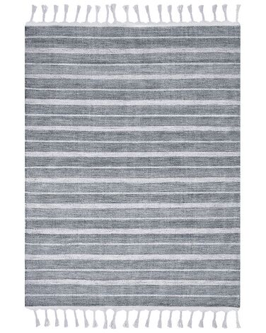 Tappeto grigio chiaro e bianco 160 x 230 cm BADEMLI