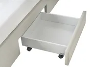 Lit avec tiroirs de rangement SOUTRIN Tissu Beige 160 x 200 cm_993429