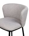 Sada 2 čalouněných barových židlí šedé MINA_885325