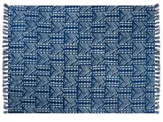 Koc SHIVPURI Bawełna 130 x 180 cm Niebieski_829404