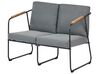 4 Seater Metal Garden Sofa Set Grey VEZZANA_931070