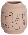 Vaso da fiori gres porcellanato beige 20 cm SKATE_935171