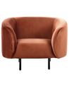 Fauteuil fluweel oranje LOEN_919716