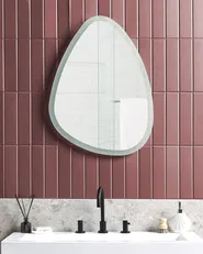 Lustro łazienkowe LED BETHUNE 58 cm 78 cm Srebrny_844389