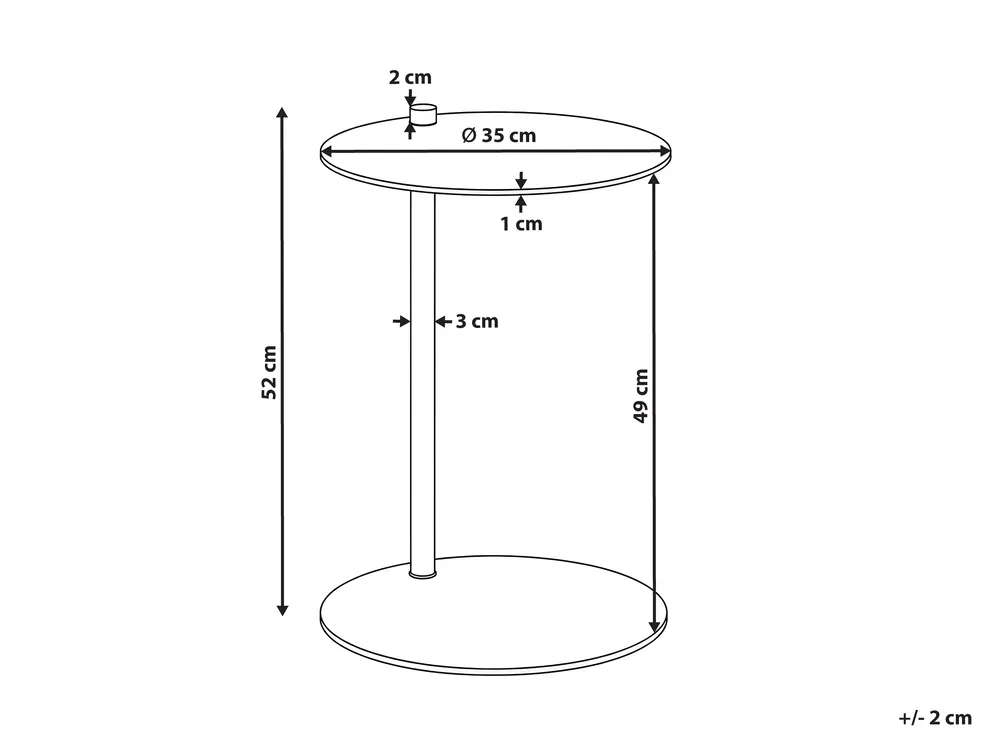Side Table KENSICO Metal Pink_1150346