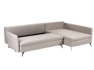 Corner Sofa Bed 3 Seater KOGE with Storage Fabric Beige Left Hand_1087749