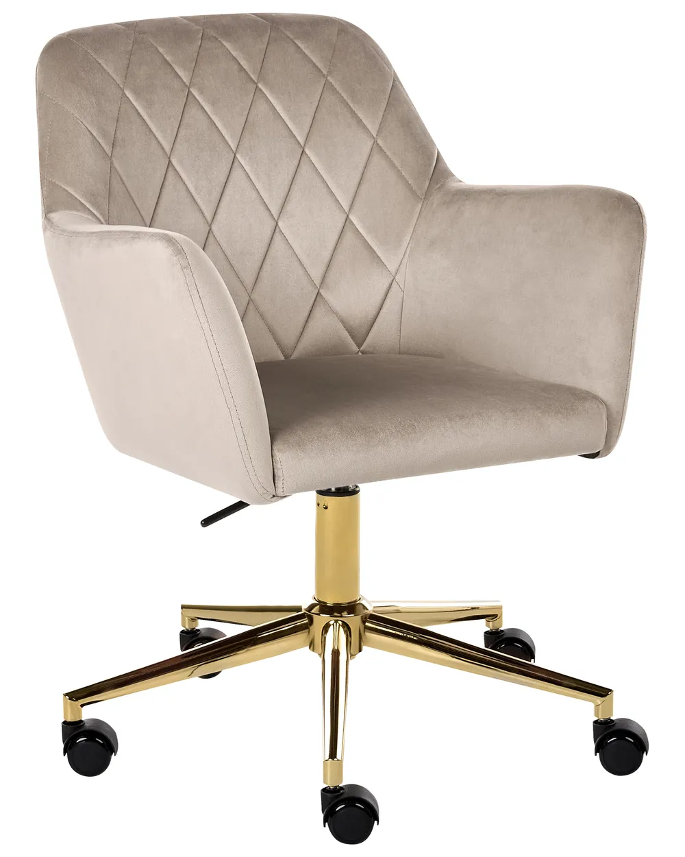 Desk Chair LELORIA Velvet Taupe_1062846