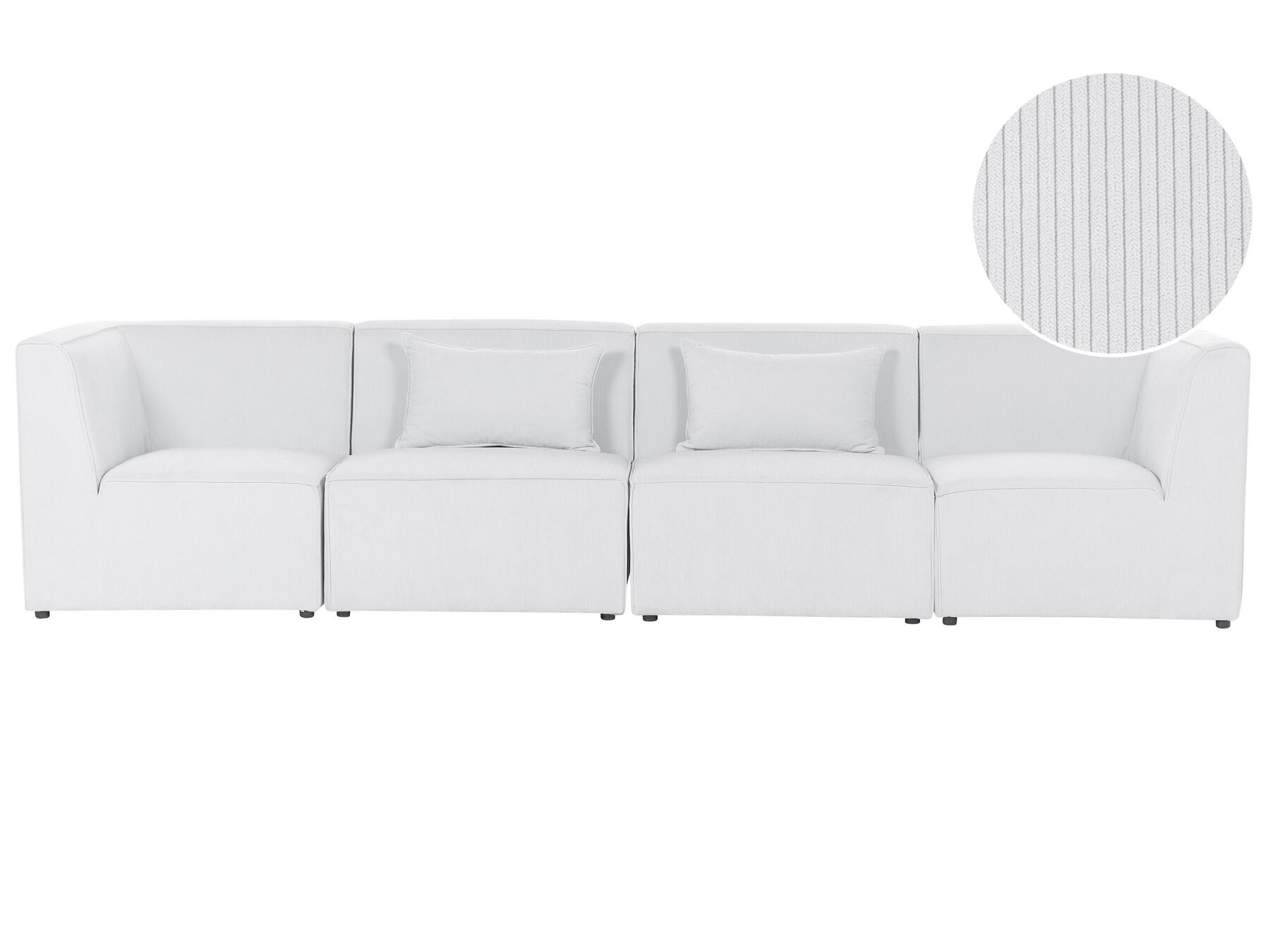 Sofa modułowa 4-osobowa sztruksowa złamana biel LEMVIG_875574