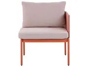 Garden Lounge Set with Table 2 Seater TERRACINA Metal Orange_826673