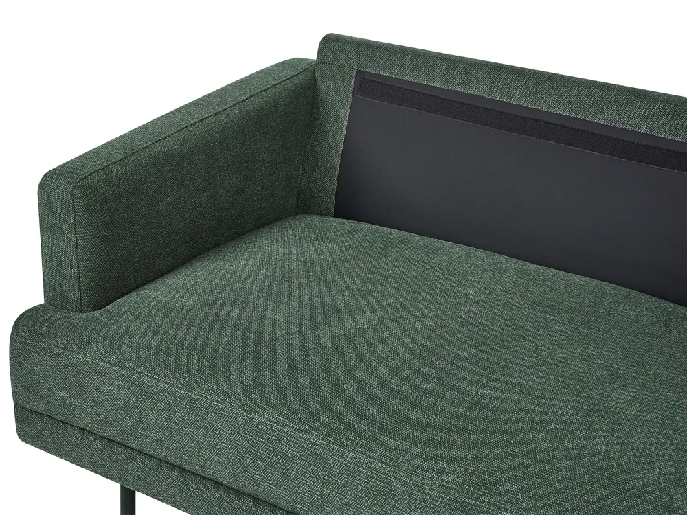 Canapé d'angle 4 places BREDA Tissu Vert foncé Côté gauche_885967