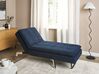 Chaise longue en tissu bleu marine LOIRET_927303