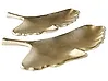 Set of 2 Trinket Dishes Leaf PALENQUE Metal Gold