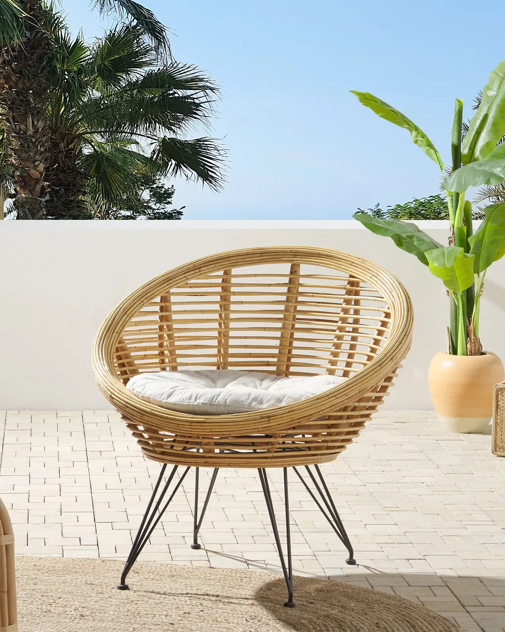 Krzesło ogrodowe MARATEA Rattan Naturalny