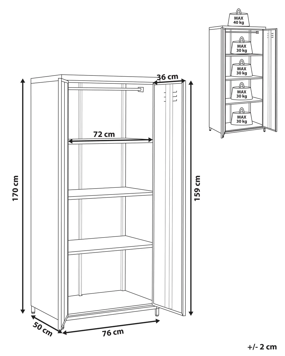 Szafka biurowa VARNA Metal Czarny_844056