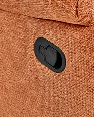 Recliner Chair BERGEN with Footrest Fabric Orange_944211