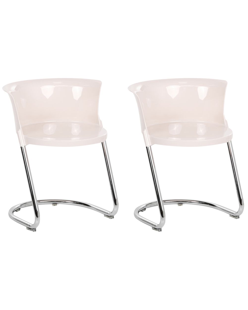 Lot de 2 chaises de salle à manger OSHKOSH Blanc cassé
