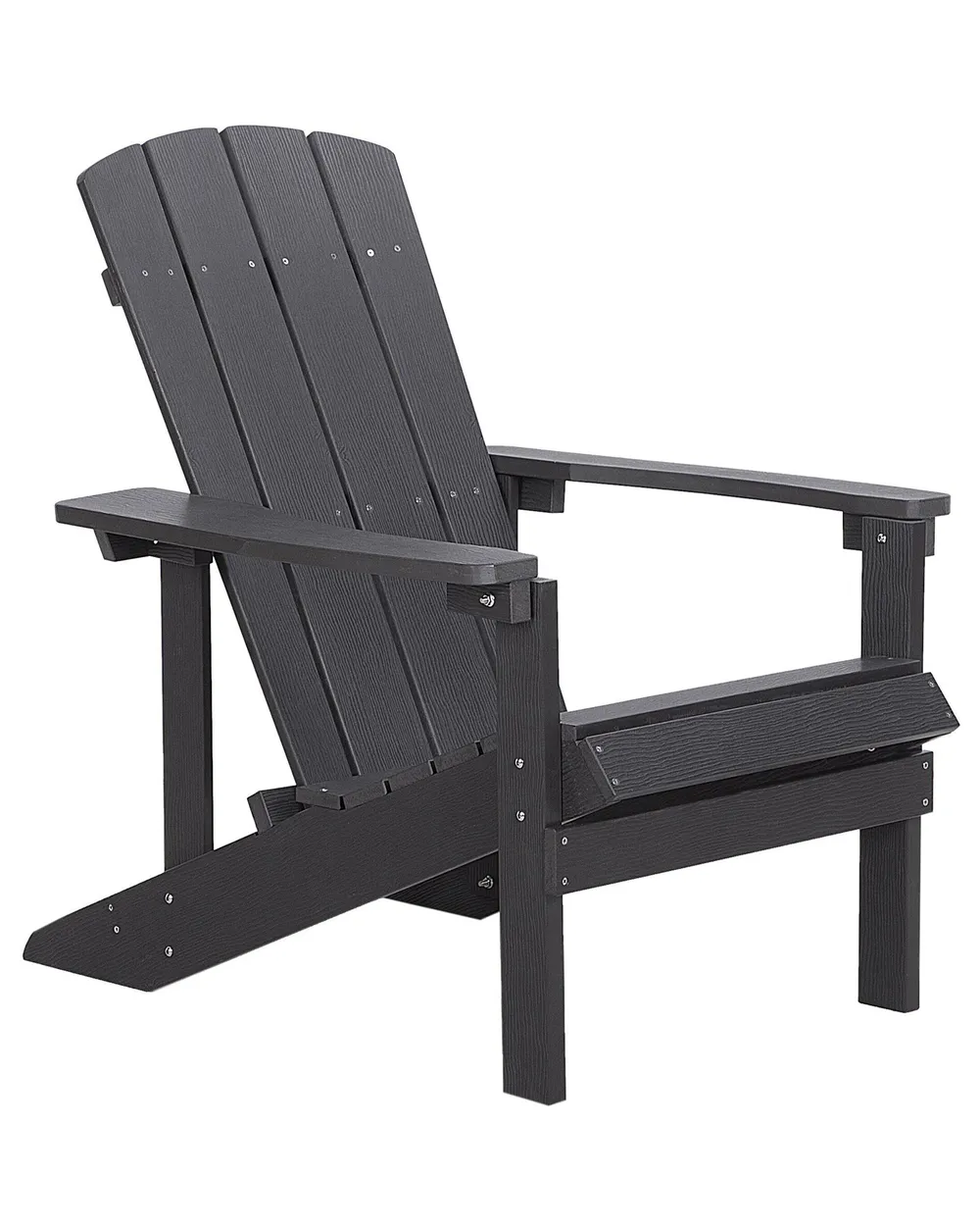 Garden Chair ADIRONDACK with Footstool Dark Grey_809577