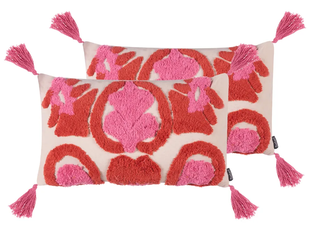 Lot De 2 Coussins IOSIS Shabby Chic – Motifs Floraux, Carrés (ref 44)