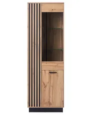 Witryna ze szklaną gablotą MANAIA 60 cm Brązowy_1067660