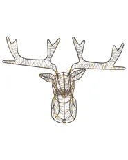 Outdoor Hanging Decoration LED NELLIM 47 cm Reindeer Black_813229