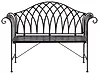 Garden Bench MILAZZO 130 cm Metal Black