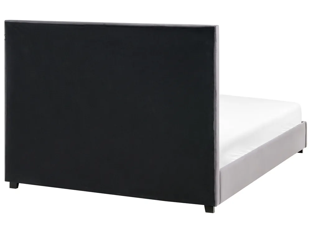 Waterbed Velvet ROUEN 140 x 200 cm (EU Double) Dark Grey_1004695