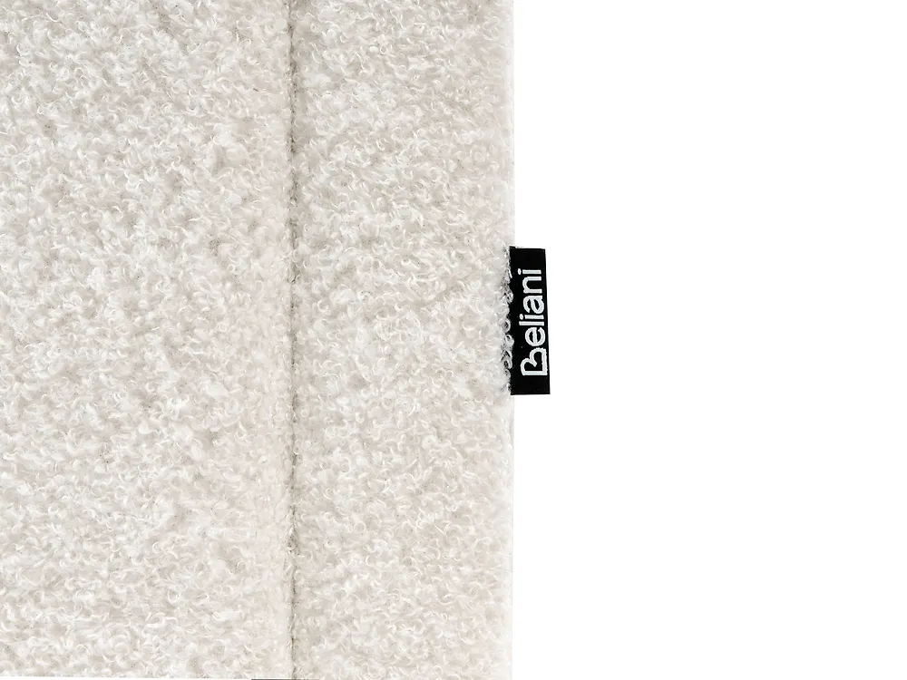 Bett mit Stauraum ohne Kopfteil DINAN Bouclé Cremeweiß 120 x 200 cm_1188207