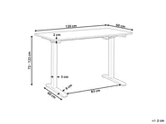 Biurko regulowane elektrycznie GRIFTON 120 cm 60 cm Biały_840270
