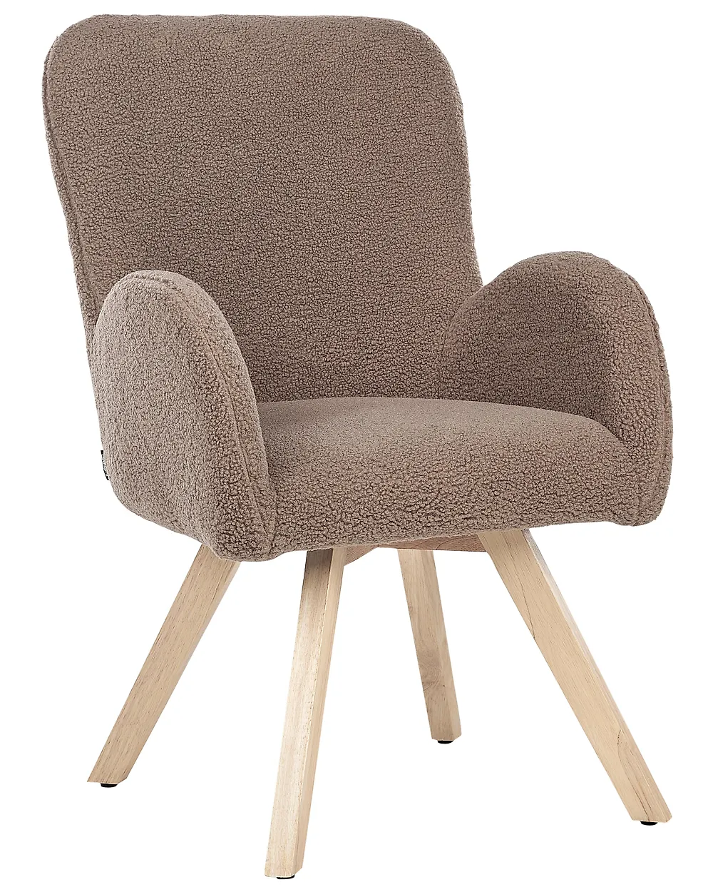 Fauteuil BJARN Bouclé Marron_1178993