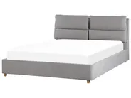 Ottoman Bed BATILLY Velvet Light Grey 160 x 200 cm (EU King Size)_830157