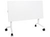 Bureau pliable avec roulettes 120 x 60 cm blanc CAVI_922095