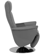Recliner Chair PRIME with Footrest Faux Leather Grey_709178