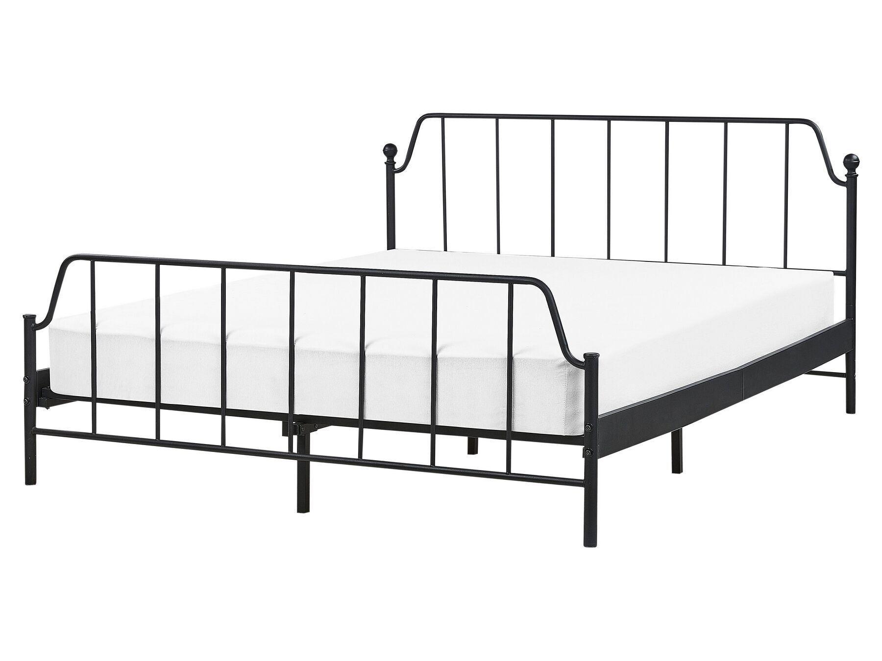 Łóżko metalowe 160 x 200 cm czarne MAURESSAC_897378