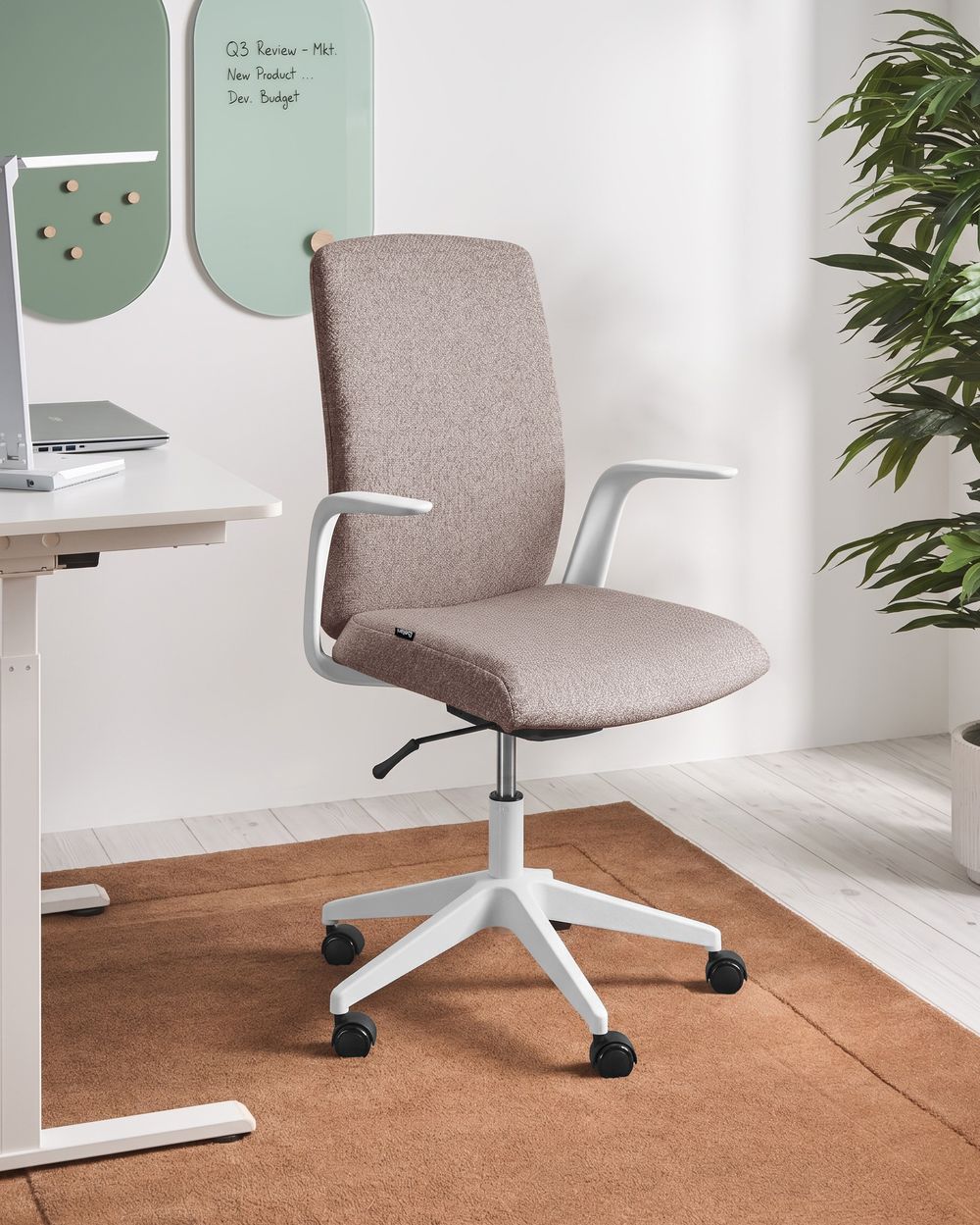 Chaise de bureau CAPTAIN Tissu Marron