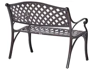 Garden Bench STAGGIA 104 cm Metal Brown_931805