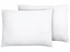 Set of 2 Bed Pillows ERRIGAL Low 50 x 60 cm Microfibre White