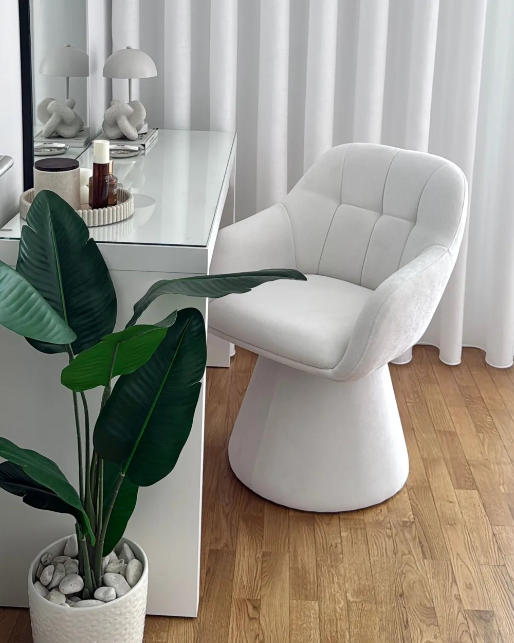 Sedia da pranzo LIVONIA Ciniglia Bianco sporco_1182942