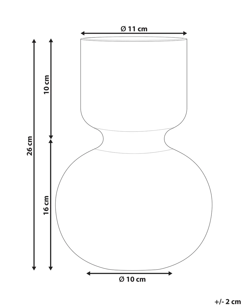 Wazon na kwiaty THETIDIO 26 cm Szkło Fioletowy_838300