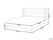 Bett mit Lattenrost Samtstoff FORBACH 160 x 200 cm Beige_843884