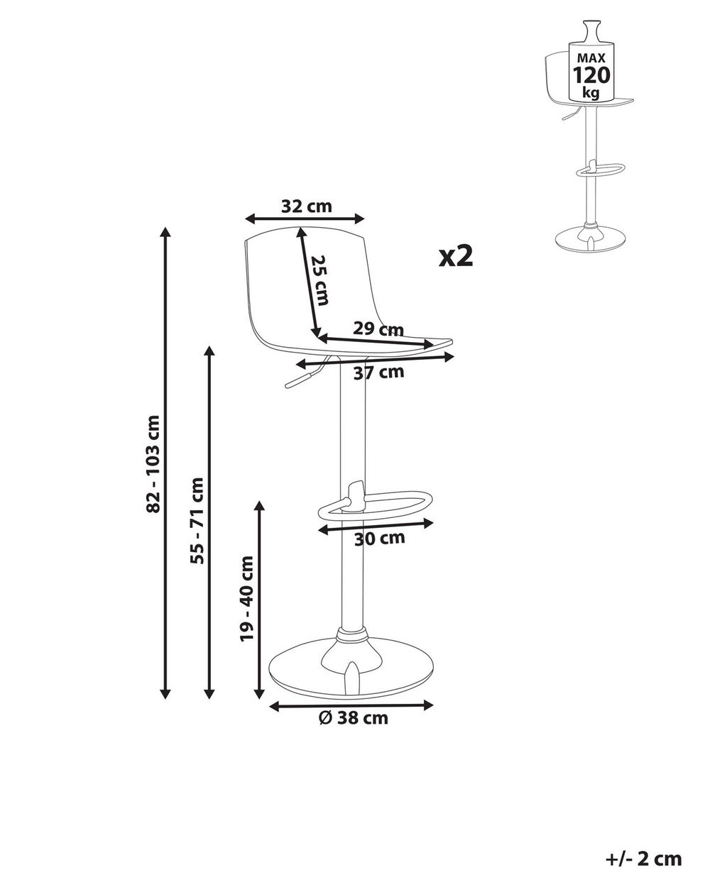 Bar stool standard size new arrivals