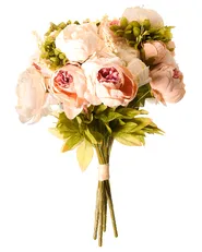 Bukiet sztucznych kwiatów RAPOSA 45 cm Pastelowy róż_1028423