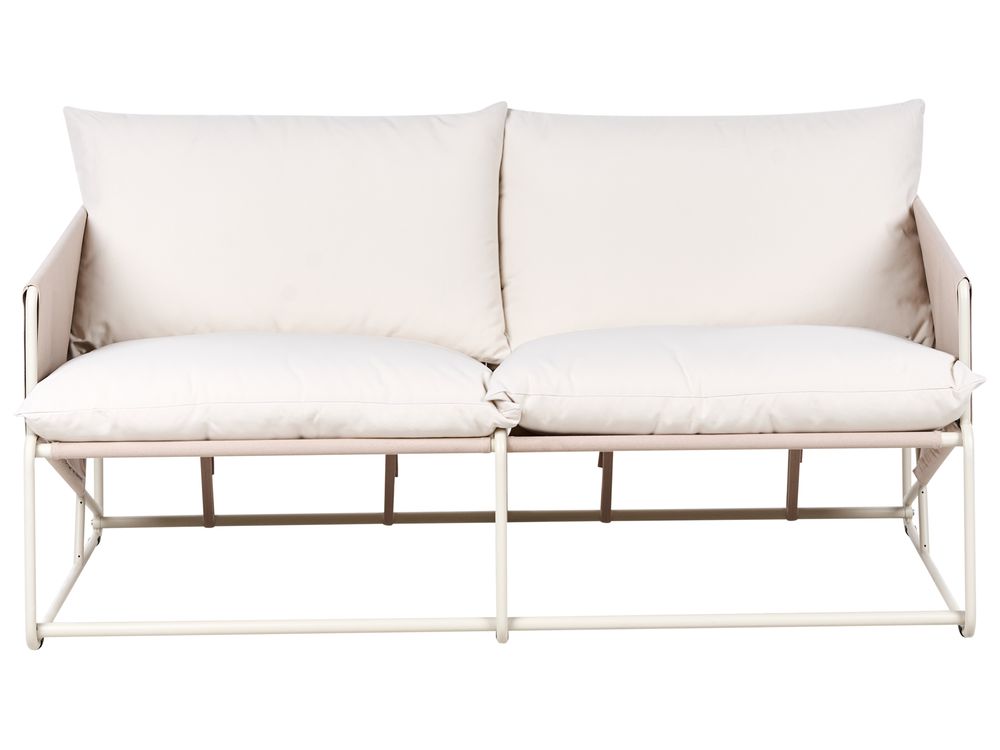 Havesofa 2 personers PONTE Metal Lys Beige