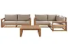 Garden Lounge Set with Table 4 Seater TIMOR Modular Certified Acacia Wood Light Brown